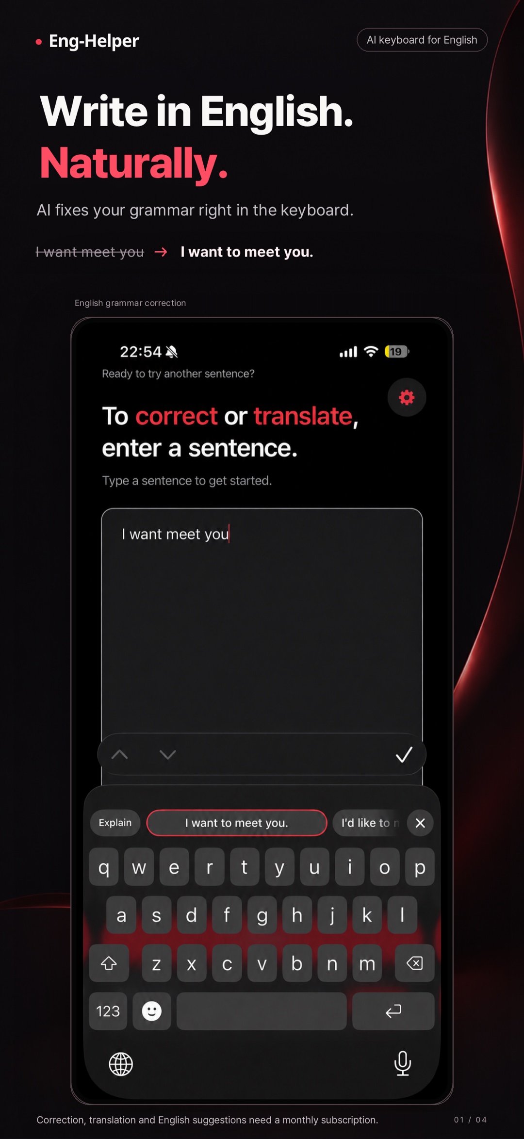 Eng-Helper: Grammar Keyboard
