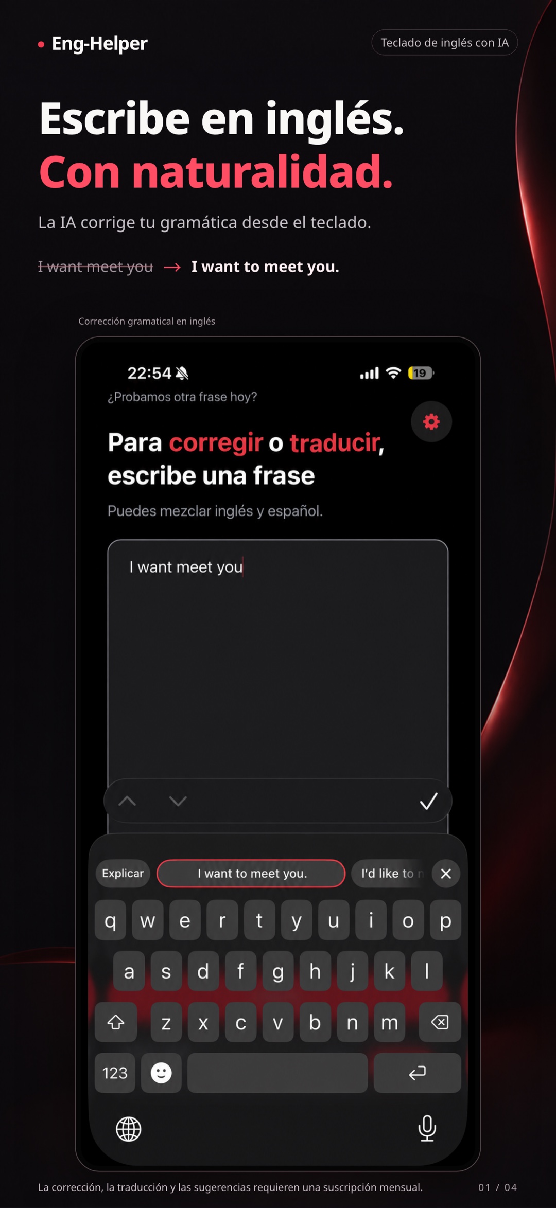 Eng-Helper Corrector de inglés