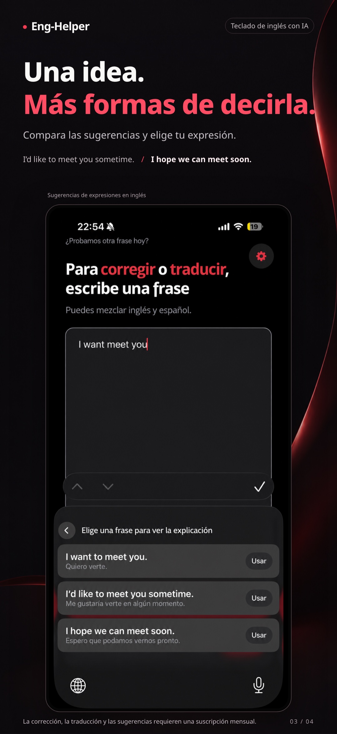 Eng-Helper Corrector de inglés
