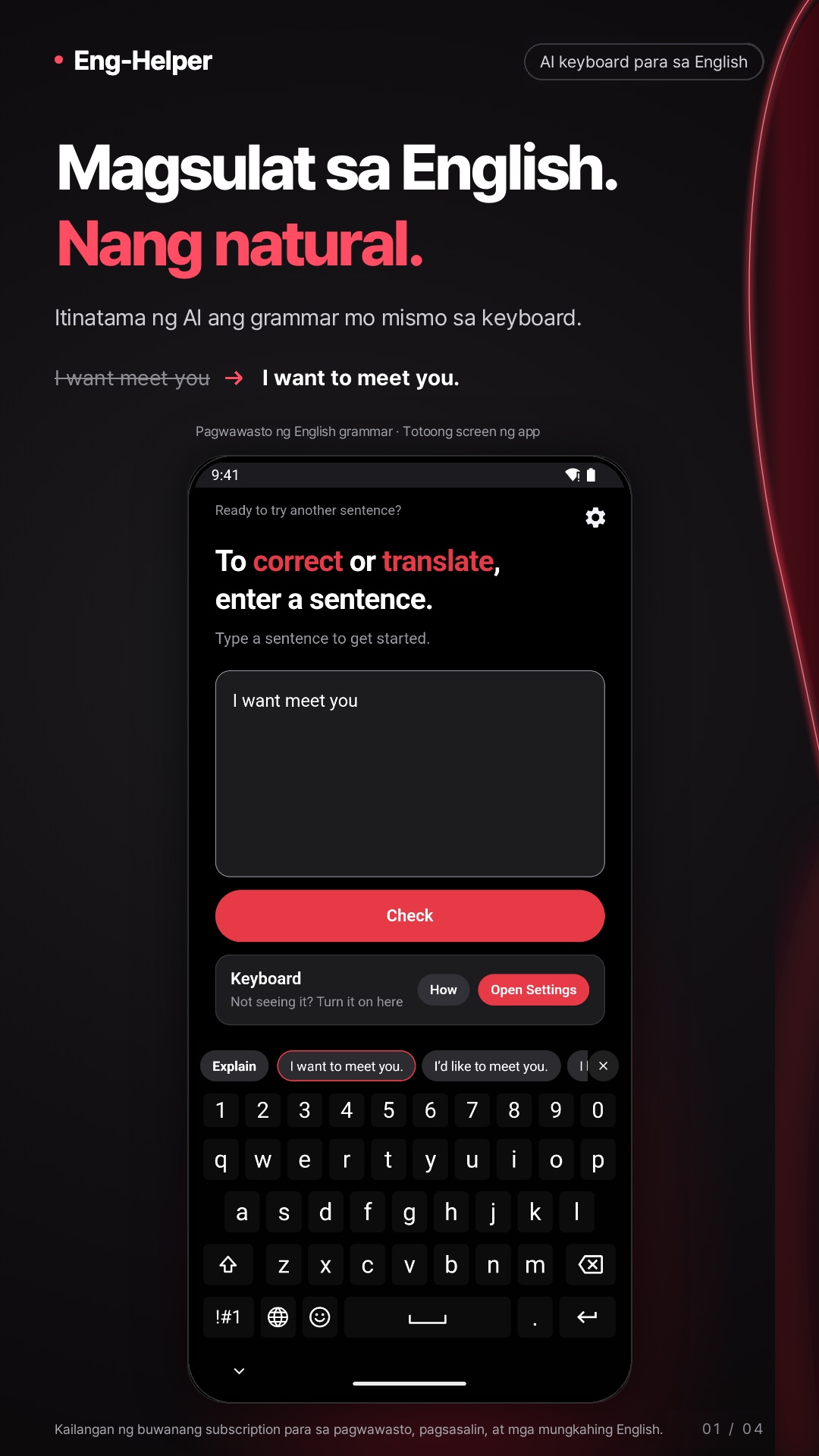 Eng-Helper: Grammar Keyboard